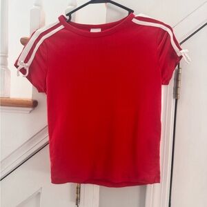 Zara red short sleeve shirt